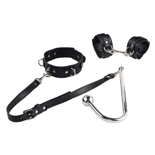 and Collar Hook 5334 Elegant Anal with Beaded Cuffs 1203